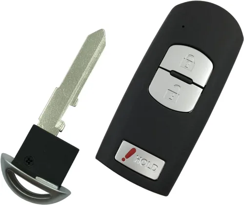 Funda de repuesto para llavero Mazda sin llave, funda para llavero de automóvil con hoja sin cortar en blanco, Botón 3
