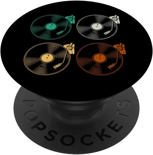 Retro Vinyl Record Vintage Vinyl Record Player PopSockets Swappable PopGrip