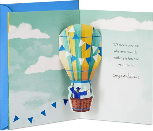 Miniatura 10 de Hallmark Tarjeta de graduación desplegable de Paper Wonder (A Time to Celebrate)
