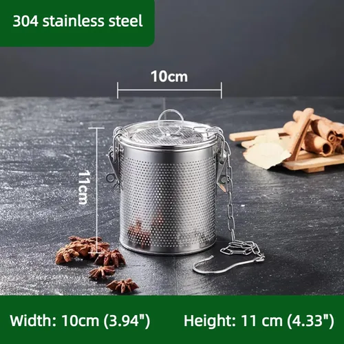 Miniatura 2 de Colador de condimentos, filtro de especias de acero inoxidable, filtro de especias de cocina, diseño de malla, colador de bolas de té, condimentos