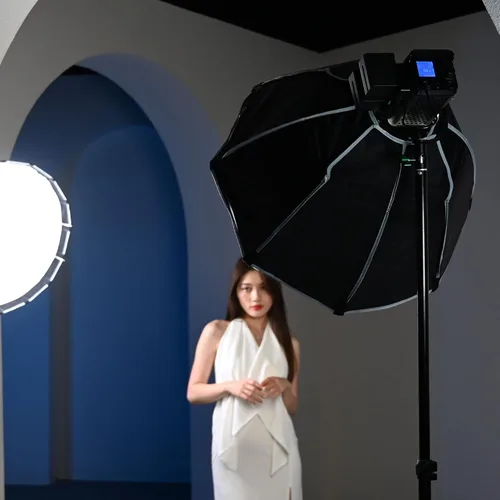 Miniatura 5 de Kit de iluminación de video LED de 80W/7800LM, montaje Bowens COB Continuous Film Lighting Studio Monolight para fotografía de moda de productos