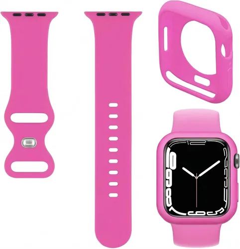 Miniatura 11 de Funda de silicona suave con correa compatible con Apple Watch de 1.92 pulgadas, 1.81 pulgadas, 1.77 pulgadas, 1.73 pulgadas, 1.654 pulgadas, 1.614