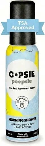 Oopsie Poopsie Aerosol para inodoro, artículos esenciales de viaje, cada uno hasta 300 usos, desodorante de olor de baño con aceites esenciales,