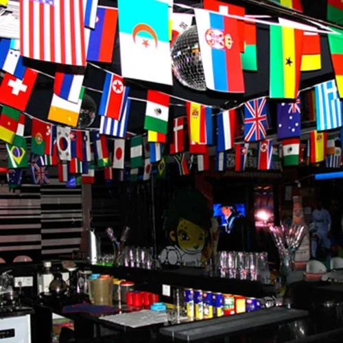 Miniatura 3 de G2PLUS Banderas internacionales, banderas mundiales de 82 pies, 8.2 x 5.5 pulgadas, bandera olímpica de 100 países para bar, decoraciones