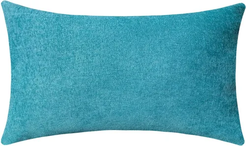 Miniatura 18 de Jeneoo - Fundas de almohada decorativas rojas brillantes de chenilla suave, fundas de cojín cómodas y sólidas para sofá de sala de estar