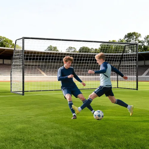 Miniatura 22 de NAIZEA Soccer Goals - 24x8/21x7/18x7/12x6/16x7/10x6/8x6/6x4FT Soccer Goals for Backyard Training- Portable Metal Soccer Net for Youth & Adults