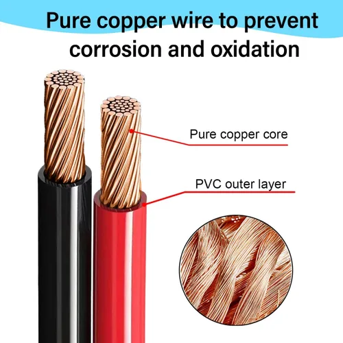Miniatura 6 de Cable de Arranque EC5 de 10AWG con Abrazaderas de Batería, Clips de Cocodrilo de 12V a Conector EC5 Cable de Extensión de Carga para Arrancador