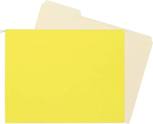 Miniatura 5 de Smead Carpeta colgante de colores, pestañas no incluidas, tamaño carta, amarillo, 25 por caja (64441)
