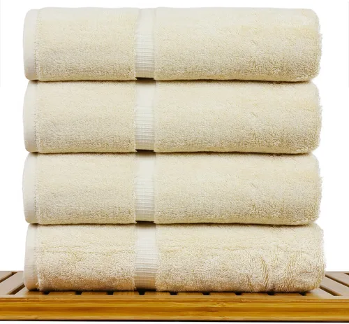 Miniatura 13 de Colección de calidad de hotel y spa, altamente absorbente y de secado rápido, 100% algodón turco, 750+ GSM, toallas ecológicas, toallas con borde