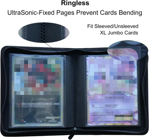 Miniatura 3 de Carpeta de Tarjetas Jumbo Tamaño XL, Se Adapta a 80 Tarjetas Jumbo XL - Incluye 80 Fundas Protectoras Tamaño XL, Carpeta de Tarjetas Jumbo Sin