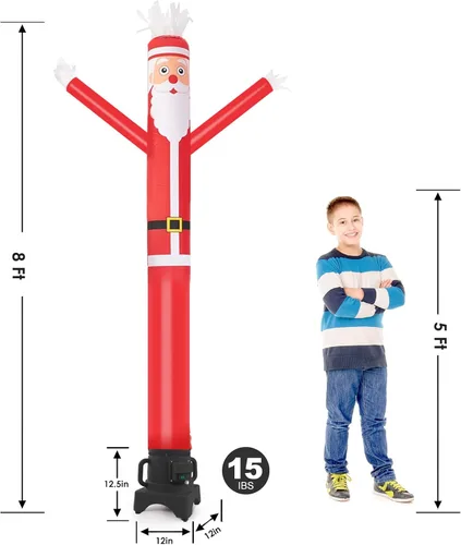 Miniatura 2 de MOUNTO Marioneta voladora de bailarín de 2,44 m con ventilador (Papá Noel)