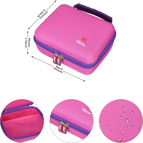 Miniatura 8 de Estuche de transporte de almacenamiento compatible con el juego de letras magnéticas Leapfrog Fridge Phonics, rosa, solo funda