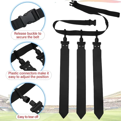 Miniatura 4 de Hungdao Cinturones y banderas de fútbol para 10/12 jugadores, cinturones de fútbol ajustables para niños, adolescentes, adultos, entrenamiento