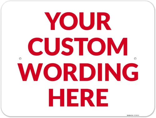 Letrero personalizado, letreros de metal personalizados, personalizable para oficina, negocio, lugar de trabajo, oficina, hogar, letreros de entrega