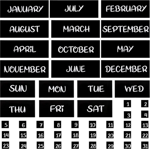 Calendario magnético para refrigerador con 50 días de la semana y meses, indicadores magnéticos para oficina y pizarra blanca
