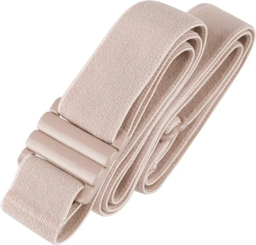 Miniatura 112 de Cinturón elástico ajustable – Cinturones para mujer, cinturón de cintura antideslizante, sin mostrar hebilla plana para mujer