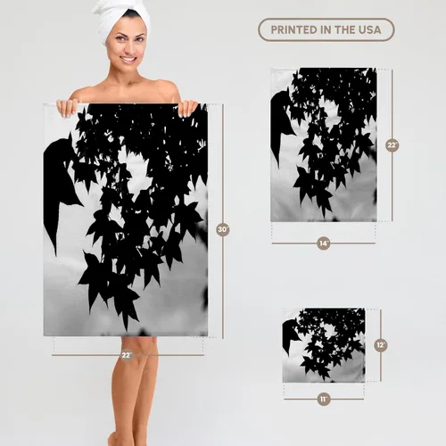 Miniatura 5 de 3dRose Sweet Gum Leaves, Lovely Leaves of the Sweet Gum Tree in Silhouette 11x12 Wash Cloth for Face and Body