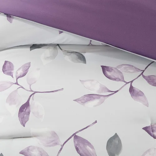 Miniatura 10 de Madison Park Essentials Cómodo edredón de cama en una bolsa con juego completo de sábanas de algodón - Diseño floral moderno para todas