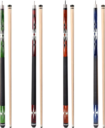 GSE Games & Sports Expert Tacos de billar de madera dura de arce canadiense de 2 piezas de 58 pulgadas para hombres/mujeres, uso doméstico o
