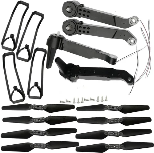 Miniatura 10 de FOLD Drone E525 LS-E525 E88 Teng1 Compatible Spare Parts Set Compatible With RC Quadcopter Including Arms Motor Propeller Landing Gear And Guards