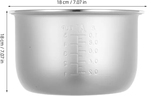Miniatura 2 de STOBAZA Olla a presión eléctrica antiadherente de repuesto para olla interior de aleación de aluminio, revestimiento de olla arrocera de 7.08 x 7.08