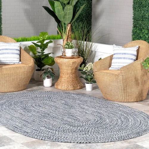 Miniatura 22 de nuLOOM Wynn Alfombra de Área Trenzada para Interiores/Exteriores, 3x5, Bronceado Wynn Tan