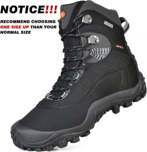 Miniatura 2 de Manfen Botas de senderismo impermeables Thermator de tiro medio para hombre, botas de senderismo para exteriores, 7