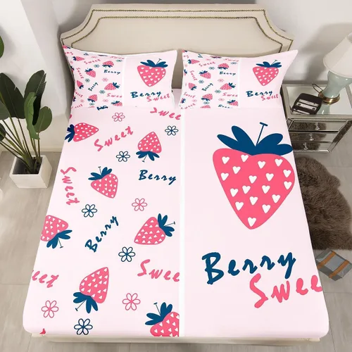 Miniatura 14 de Feelyou, juego de sábanas ajustadas con temática de construcción, niños, dinosaurios de dibujos animados, juego de ropa de cama para niños, Multi 37