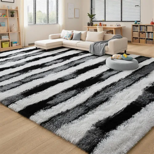Miniatura 36 de Alfombras de Pasillo Suaves de Color Azul Marino para Dormitorio, Alfombra de Cabecera de 2x6 pies, Alfombras Esponjosas de Felpa, Alfombra de Área