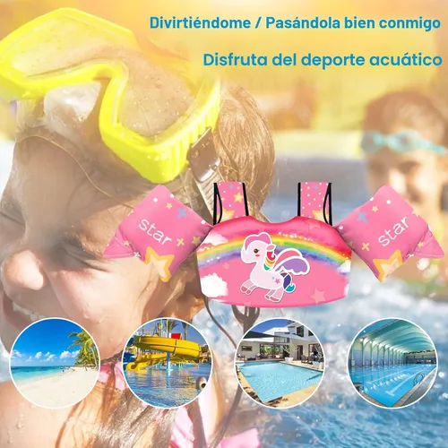 Miniatura 6 de Chriffer - Chaleco salvavidas para niños de 30 a 55 libras, flotadores con arnés de hombro con alas de brazo para niños y niñas de 2, 3, 4, 5, 6, 7