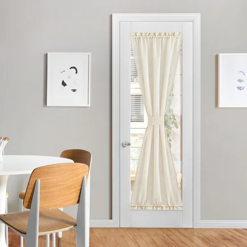 Miniatura 62 de NICETOWN - Cortinas transparentes para puerta de ventana, tratamiento de ventana lateral para puertas estrechas de vidrio/cocina/puerta delantera