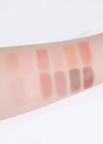 Miniatura 3 de COLORGRAM Paleta de sombras de ojos Pin Point 01 Peach+Coral = Ultra mezclable mate, purpurina, tonos brillantes para maquillaje diario Paleta