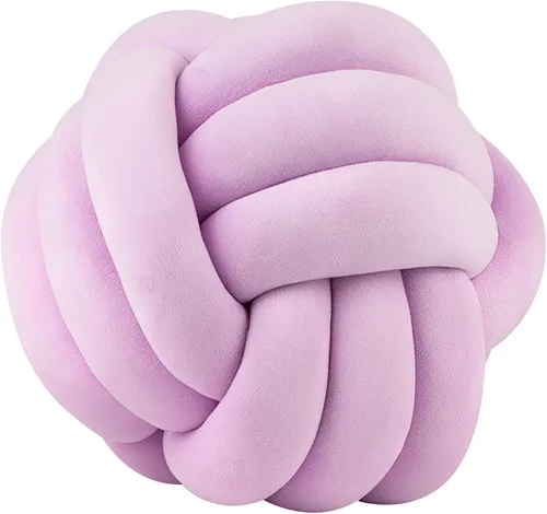 Miniatura 10 de Almohada redonda de nudo para decoración de habitación de niños, juguetes de peluche para aliviar el estrés (menta, 11 pulgadas/11.0 in)