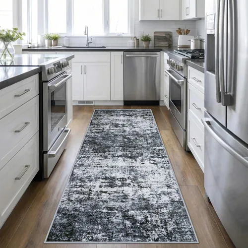 Miniatura 34 de Alfombra lavable de 2 x 3 pulgadas, alfombra de entrada: lavable, moderna, abstracta, suave, fina, antideslizante, resistente a las manchas