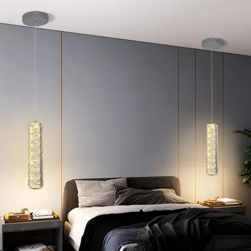 Miniatura 4 de Lámpara de techo LED de cristal, moderna lámpara de techo semiempotrada para sala de estar, comedor, dormitorio, isla de cocina, entrada