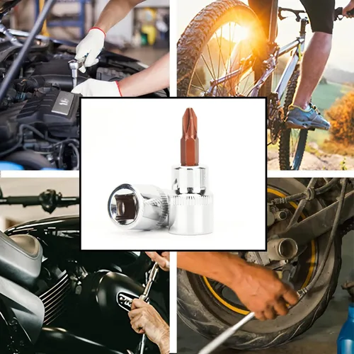 Miniatura 6 de 2 unidades de 3/8 pulgadas PH1 (#1) Phillips socket, puntas de destornillador de acero S2 tratadas térmicamente, enchufe CR-V de 1.9 pulgadas