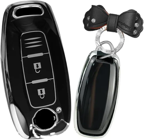 Miniatura 10 de Llavero de coche para Nissan X-trail T33 Qashqai suave TPU llavero llavero bolsa accesorios 3 botones