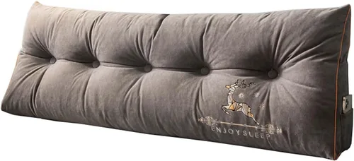 Miniatura 9 de YSUEFIJO Almohada triangular de lectura para reposo en cama, cojín grande para cabecero, respaldo, almohada de cuña, cojín de apoyo