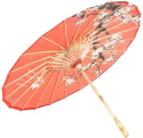 Miniatura 4 de Asian Home Paraguas aceitado chino hecho a mano impermeable del paraguas de papel 33" flor del ciruelo