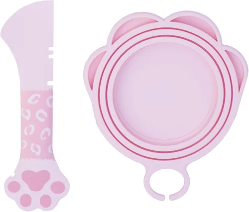 Miniatura 16 de Meow&Woof Tapa y cuchara para latas de comida para gatos, cubierta sin BPA para almacenamiento de alimentos húmedos de animales, reutilizable