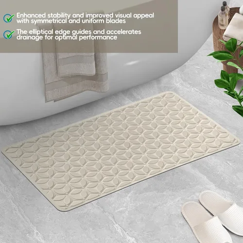 Miniatura 6 de Alfombrilla de Bañera Antideslizante con Ventosas - 100% Goma para Baño Texturizada para Seguridad en Bañera y Ducha - Suave al Tacto - Libre