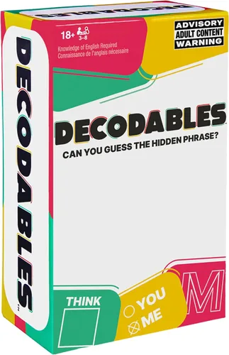 Spin Master Games, Decodables, un juego histérico de fiesta para adultos, juego de cartas para adultos, actividad de despedida de soltera, 3-8