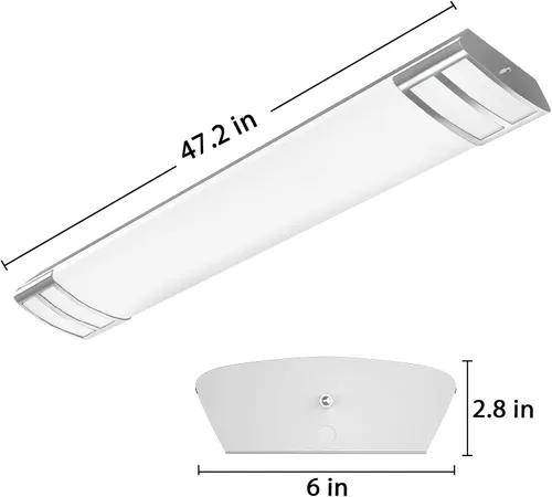 Miniatura 6 de ANTLUX Lámparas LED de 4 pies, 3000K 4000K 5000K seleccionables, 30W/40W/50W regulables, lámpara de techo de cocina de 4 pies, luces LED envolventes
