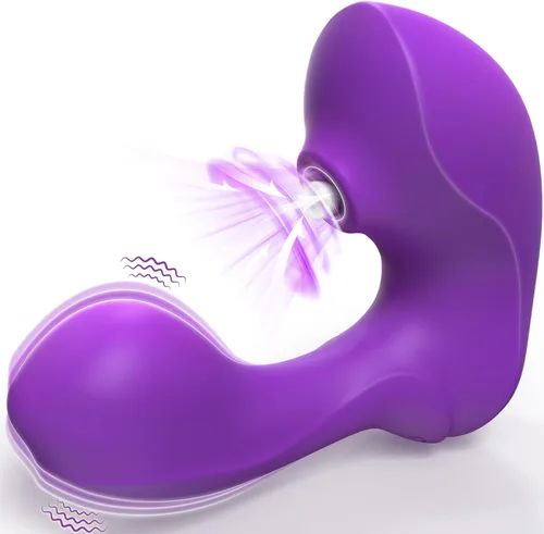 Miniatura 9 de Juguetes sexuales de succión con vibrador para adultos, vibradores de succión de rosa de doble estimulación con 9 modos de vibración y succión