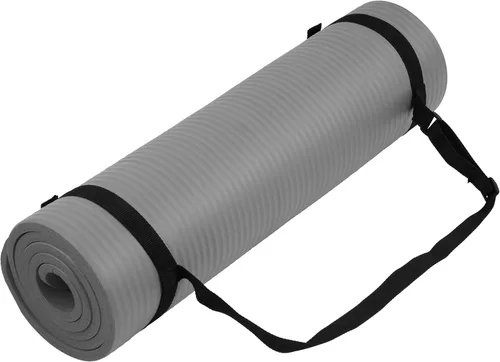 Miniatura 15 de Fitvids Tapete de yoga de 1/2 pulgada, extra grueso, de alta densidad, antidesgarros, con correa de transporte, adecuado para varios ejercicios