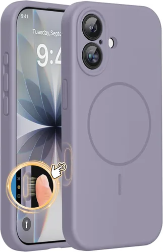 Miniatura 313 de Miracase Funda diseñada para iPhone 13, con protector de pantalla de vidrio templado, forro de microfibra suave antiarañazos, funda de goma