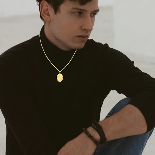 Miniatura 79 de Collar de plata de ley 925 con medalla de San Patrón, colgante de protección católica, amuleto, joyería religiosa para hombres y mujeres