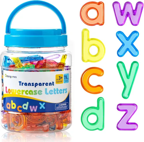 Miniatura 8 de 66 Piezas de Letras y Números Translúcidos – Juguetes de Mesa de Luz, Manipulativos y Accesorios para Aprendizaje Mejorado y Diversión