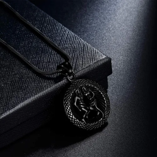 Miniatura 8 de Hipunk Collar de 12 constelaciones, signo de estrella del zodiaco, colgante de horóscopo, acero inoxidable 316L, regalo de cumpleaños para hombres