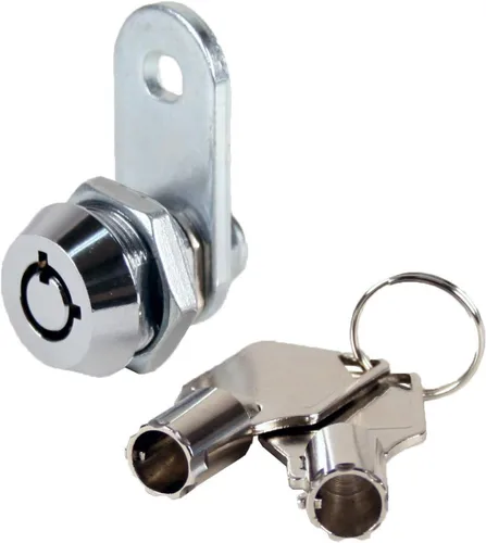 Miniatura 9 de Kingsley Cerradura tubular de leva (paquete de 2) con cilindro de 1-1/2 pulgadas, acabado cromado, con llave similar, cerradura para gabinete de RV